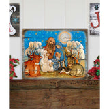 Nostalgic Nativity Wooden Wall Art by G. DeBrekht - Nativity Holiday Decor - 8673852B