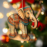 Carousel Elephant Wooden Ornaments by G. Debrekht - Christmas Decor - 8100192-2