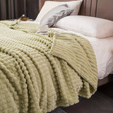 1pc Blanket Flannel/thick Blanket/grey/khaki/royal Blue/white/dark Gray/burgundy/beige/dark Brown/Silvery Gray/taro Purple/green/bedroom/guest Room/living Room/student Dormitory /car/sofa/travel Cute Multifunctional Blanket