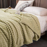 1pc Blanket Flannel/thick Blanket/grey/khaki/royal Blue/white/dark Gray/burgundy/beige/dark Brown/Silvery Gray/taro Purple/green/bedroom/guest Room/living Room/student Dormitory /car/sofa/travel Cute Multifunctional Blanket