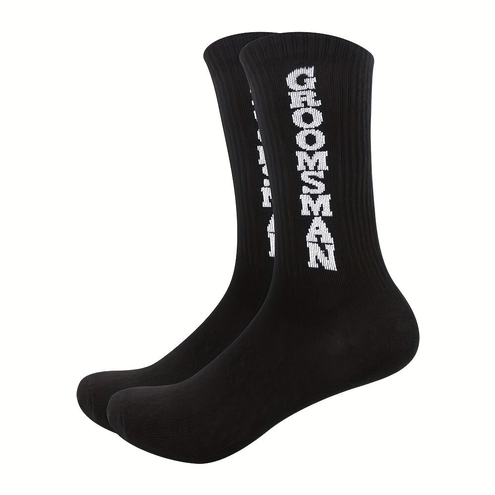 1 par/3 pares de calcetines de algodón para padrinos de boda, calcetines negros para novios, regalos para bodas, calcetines de regalo para padrinos de boda