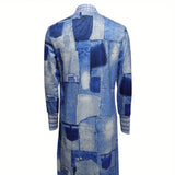Women's Jacket Color Block Long Outer Sleeve Cardigan Casual Coat Open Front Coat Versatile Coat - Lootquake
