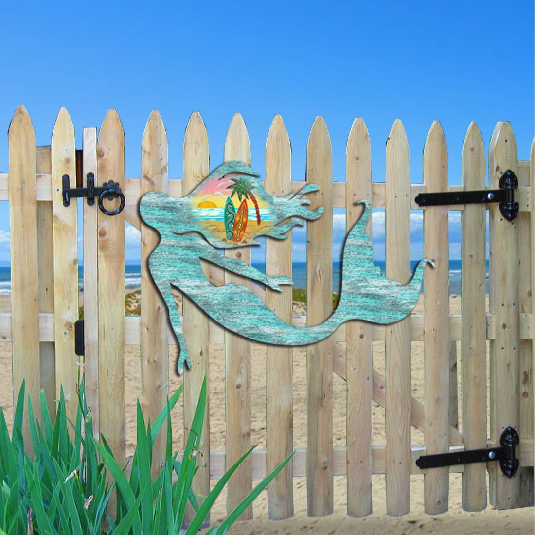 Mermaid Coastal Door Decor by G. DeBrekht - Coastal Holiday Decor - 8198514H