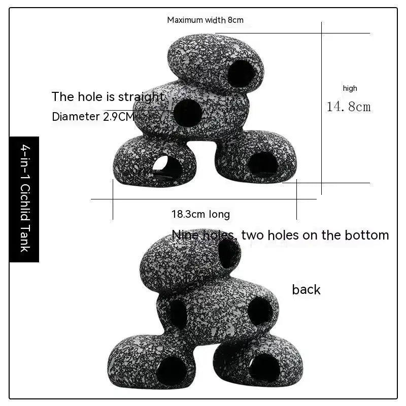 Fish Tank Stone View Decorative Landscaping Fish And Shrimp House Breeding - Lootquake