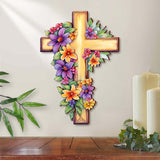 Cruz de madera Garden Serenity de G. Debrekht - Decoración de primavera y Pascua - 88168