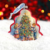 Adorno de cristal "Amor entre las ramas" de G. Debrekht - Decoración navideña - 762-032