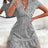 Ladies' V-neck Printed Fashionable A-list Dress - Lootquake