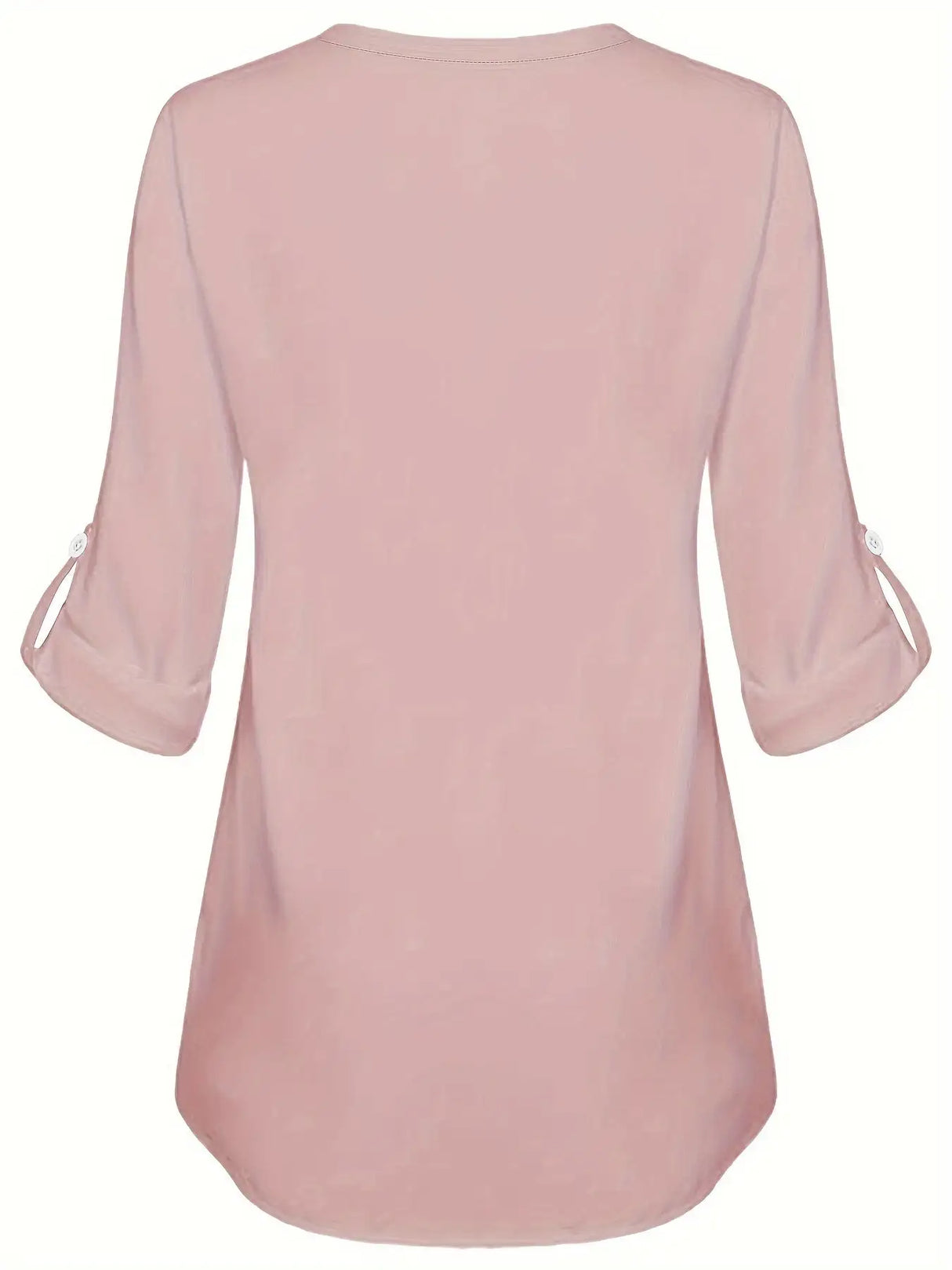 Women's Long Sleeved Simple And Versatile Casual Pearl Button Shirt - Lootquake