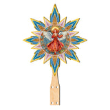 Angel with Love Star Tree Topper Wooden Decor by G. Debrekht - Nativity Holiday Decor - 89508