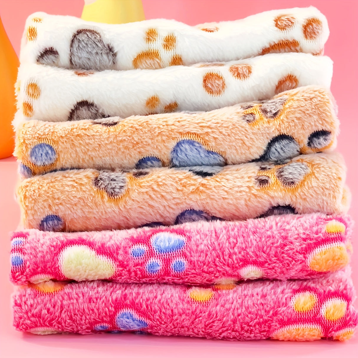 Manta para mascotas con estampado de pata de perro, suave manta de terciopelo, ideal para perros grandes, medianos y pequeños, cálida y suave.