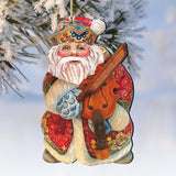 Musician Santa Wooden Ornaments by G. DeBrekht - Christmas Santa Snowman Decor - 8116213