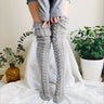 Cozy Knitted Thigh High Socks, Warm & Simple Over The Knee Socks, Women's Stockings & Hosiery