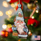 First Noel Christmas Wooden Ornaments by G. DeBrekht - Christmas Santa Snowman Decor - 8116410