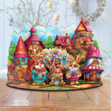 Easter Bunny Village Decorative Village Set by G. Debrekht Easter Spring Decor - 852769