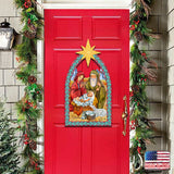 Nativity Manger Star Nativity Door Decor by G. DeBrekht - Nativity Holiday Decor - 8121301H