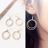 Metal Double-layer Geometric Small Circle - Lootquake