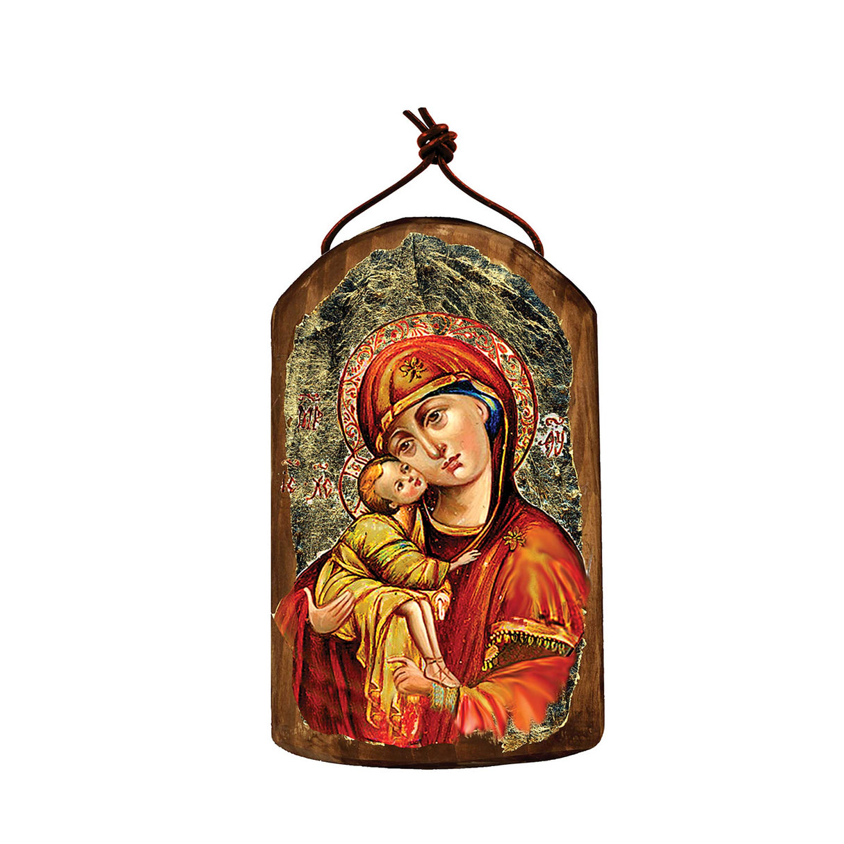 Adorno de icono sagrado ortodoxo religioso de la Santísima Virgen María - Decoración inspiradora de iconos - 87011