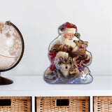 Santa Little Friends Christmas Door Decor by D. Gelsinger - Christmas Santa Snowman Decor - 8461012H-9914