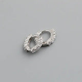 Circle-shaped Diamond Colorful Crystals Opal Zircon S925 Sterling Silver Earrings - Lootquake