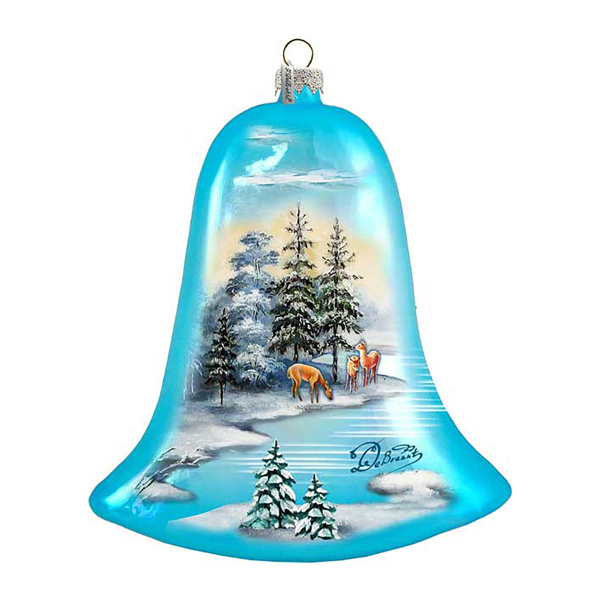 Peaceful Kingdom Bell Glass Ornament by G. DeBrekht - 752-005