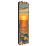 Arte mural de madera "Atardecer dorado" de G. DeBrekht Coastal Decor - 8491112W