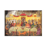 Icono religioso cristiano sagrado de madera bañado en oro de La Última Cena - Decoración inspiradora - 85070