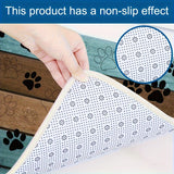 Felpudo ultraabsorbente con huellas de perro: elegante alfombra de entrada para patas embarradas, de secado rápido, antideslizante, ideal para hogares con mascotas concurridos.