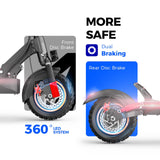 1 Ninebot M4 Adult Electric Scooter - Foldable Commuter Model with 600W Motor, 10-inch Pneumatic Tires, Dual Suspension & Braking System, Cruise Control, Seat for Pets, 31-Mile Range, Fast Charging, Black Aluminum Alloy, U.S.