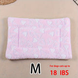 Manta rectangular para mascotas, resistente a la suciedad y para todas las estaciones - Cómoda cama con estampado de pata de perro y corazón (1 unidad)