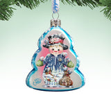 Adorno de vidrio de mercurio con forma de muñeco de nieve de Jamie Mills-Price - Decoración navideña de Papá Noel - 778206-7511