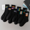 3/6/8/10/12 paires de chaussettes mi-longues avec graffitis et peinture au pistolet pour une mode, un confort et une durabilité personnalisés