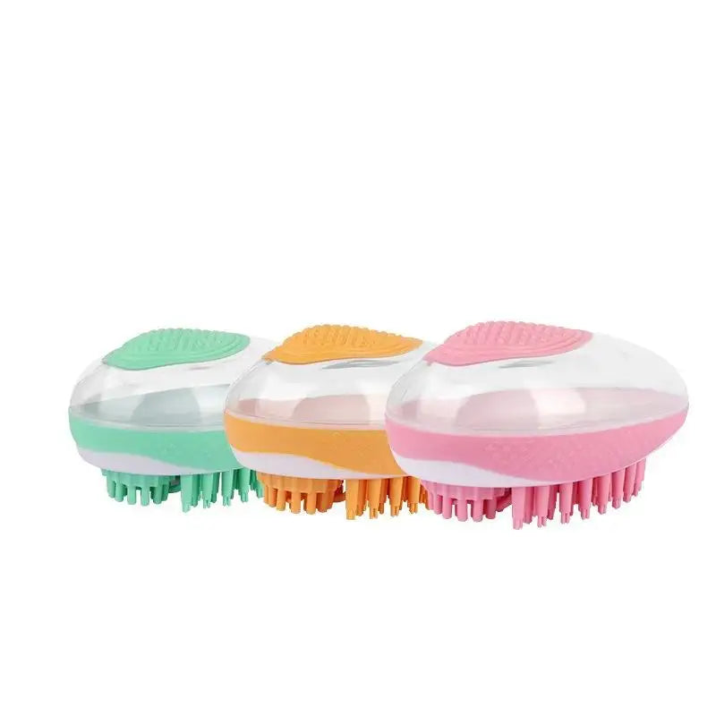 Dog Cat Bath Brush 2-in-1 Pet SPA Massage Comb Soft Silicone Pets Shower Hair Grooming Cmob Dog Cleaning Tool Pet Products - Lootquake