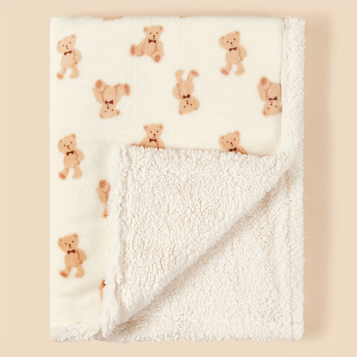 Manta de felpa con estampado de oso y vaca, lujosa y adorable decoración, ideal como regalo para Navidad, Acción de Gracias, Año Nuevo y San Valentín.