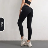 High Waist Hip Lift Yoga Pants With Pockets Women's Sports Fitness Trousers Leggings - Lootquake