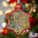 Butterfly Princess Glass Ornament by Josephine Wall - Easter Spring Decor - 755-408-JW