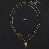 Sun And Moon Asymmetric Accessories Men's Titanium Steel Couple's High Sense Necklace - Lootquake