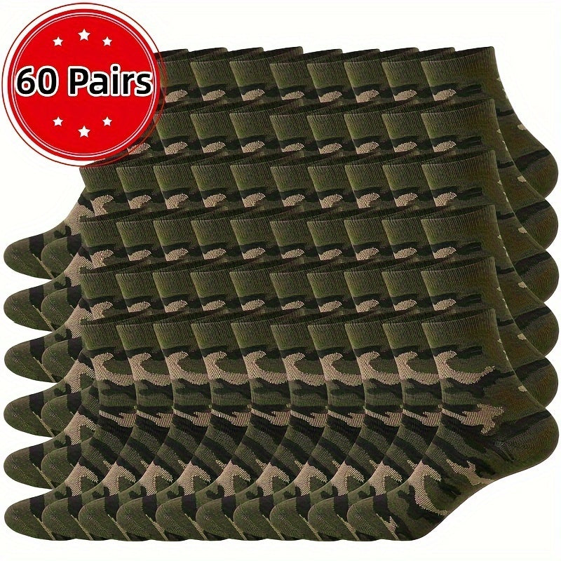 Lot de 5/30 paires de chaussettes tendance pour homme, respirantes, confortables et décontractées, idéales pour le sport en extérieur et en toutes saisons.