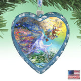 Butterfly Fairy Heart Glass Ornament Limited Edition by Josephine Wall - Christmas Decor - 738-409-JW