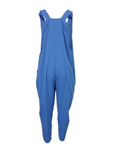 Ladies' Solid Color Button Pocket Design Fashionable Jumpsuit - Lootquake