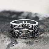 Egyptian Eye of Ra Ankh Stainless Steel Egypt Ring