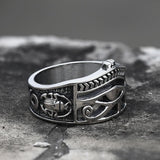 Egyptian Eye of Ra Ankh Stainless Steel Egypt Ring