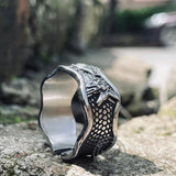 Egyptian Eye Of Horus Stainless Steel Open Ring