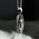 Egyptian God of Death Anubis Pure Tin Skull Necklace