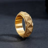 Egyptian Pyramid Stainless Steel Spinner Ring
