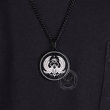 Egyptian Scarab Eye of Horus Stainless Steel Necklace