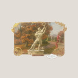 Embossed Antique Cigar Label with Classical Statues