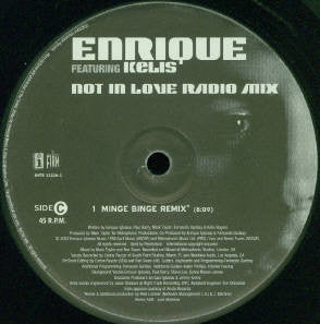 Not In Love Radio Mix (Black) | Very Good Plus (VG+) Very Good (VG)