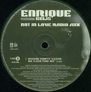 Not In Love Radio Mix (Black) | Very Good Plus (VG+) Very Good (VG)