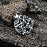 Entwined Snake Pentagram Stainless Steel Pendant