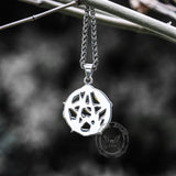 Entwined Snake Pentagram Stainless Steel Pendant